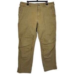 Cabela's 38 x 32 Outdoor Hiking Pants Cargo Pockets Cotton Stretch Tan *read